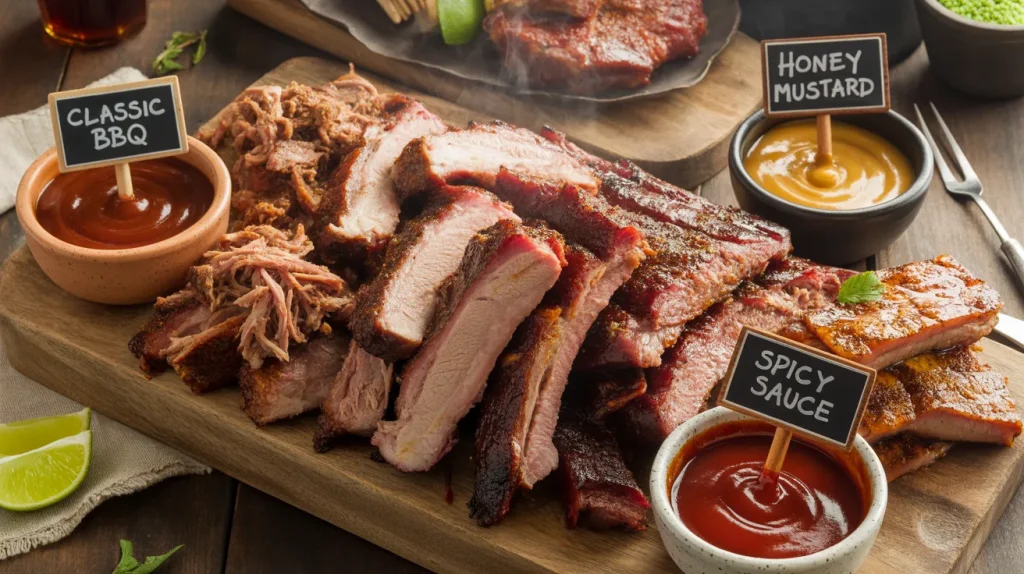 Chili's smokehouse combo 9 Add extra BBQ sauce or dipping sauces