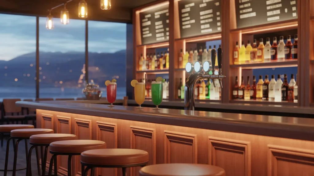 Chilis Millerville 4 Bar area with beverage menus
