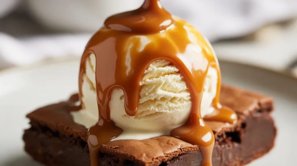Chili's Brownie Skillet 14 Caramel sauce