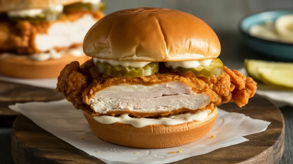 Chili's Onion Rings 15 Chicken sandwich