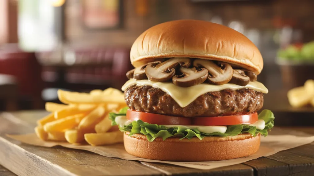 Chili's Mushroom Swiss Burger 1 Chili's Mushroom Swiss Burger