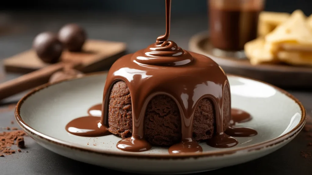 Chili's Brownie Skillet 4 Chocolate sauce drizzle
