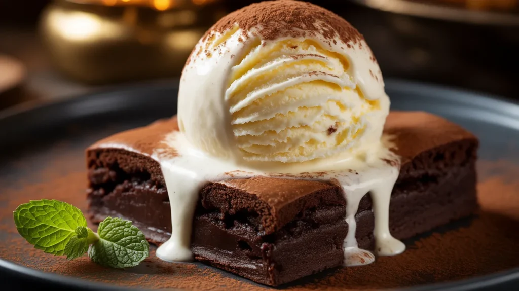 Chili's Brownie Skillet 7 Creamy Ice Cream Contrast