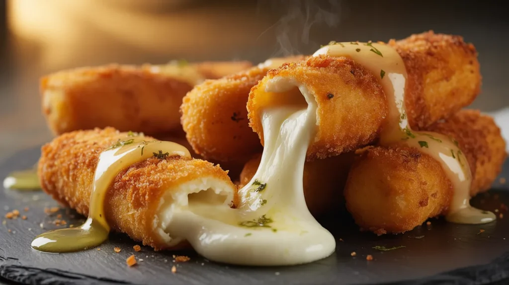 Chili's Spicy Mozzarella Sticks 22 Garlic butter drizzle