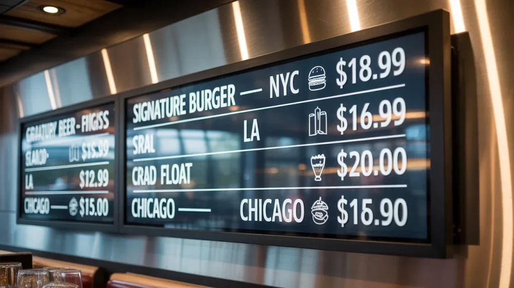 Chili's Gosford 22 Regional pricing difference