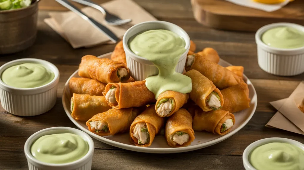 Chili’s Southwestern Eggrolls 6 Request extra avocado ranch sauce