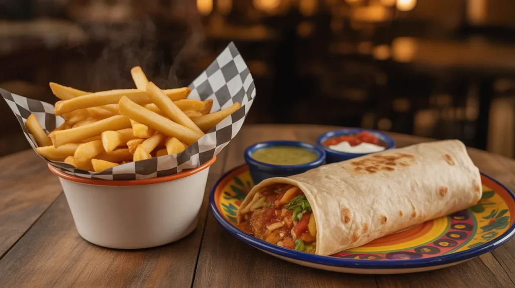 chili's burrito 37 french fries
