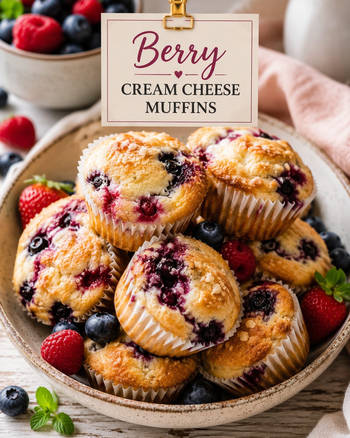 Berry Cream Cheese Muffins