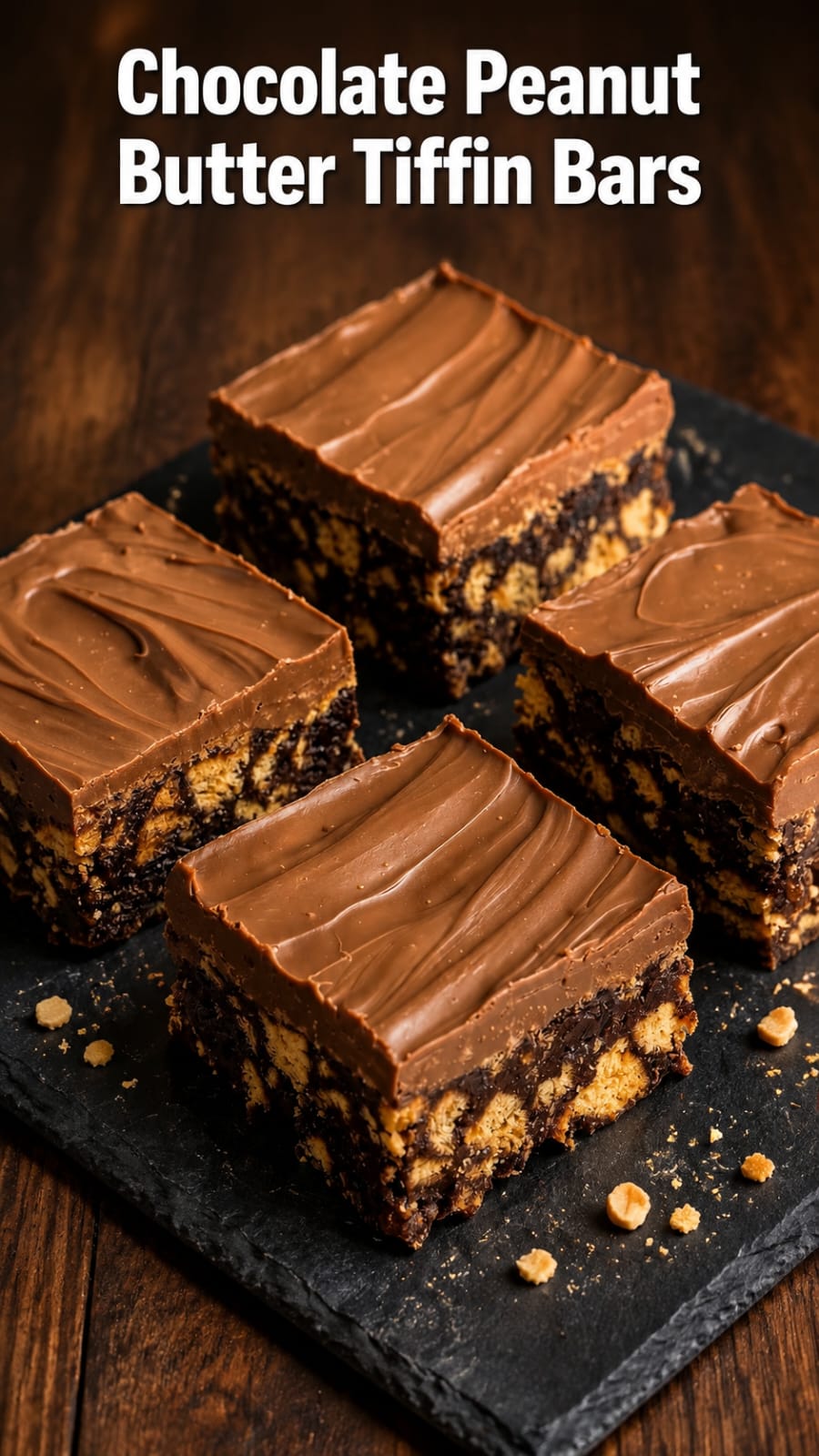 Chocolate Peanut Butter Tiffin Bars