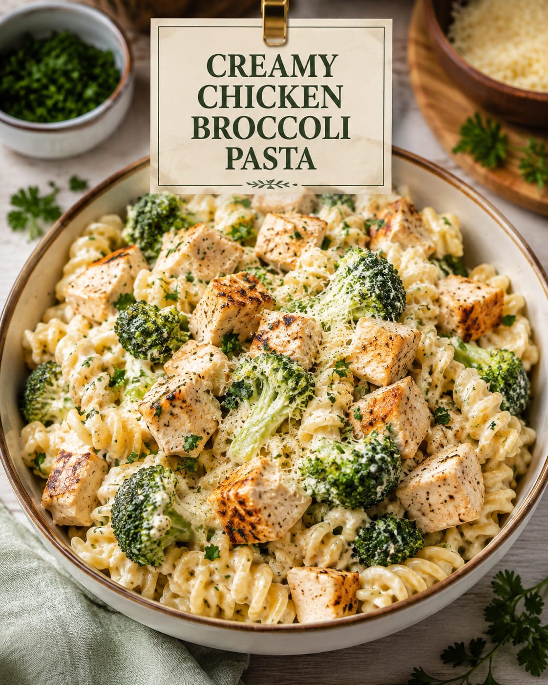 Creamy Chicken Broccoli Pasta