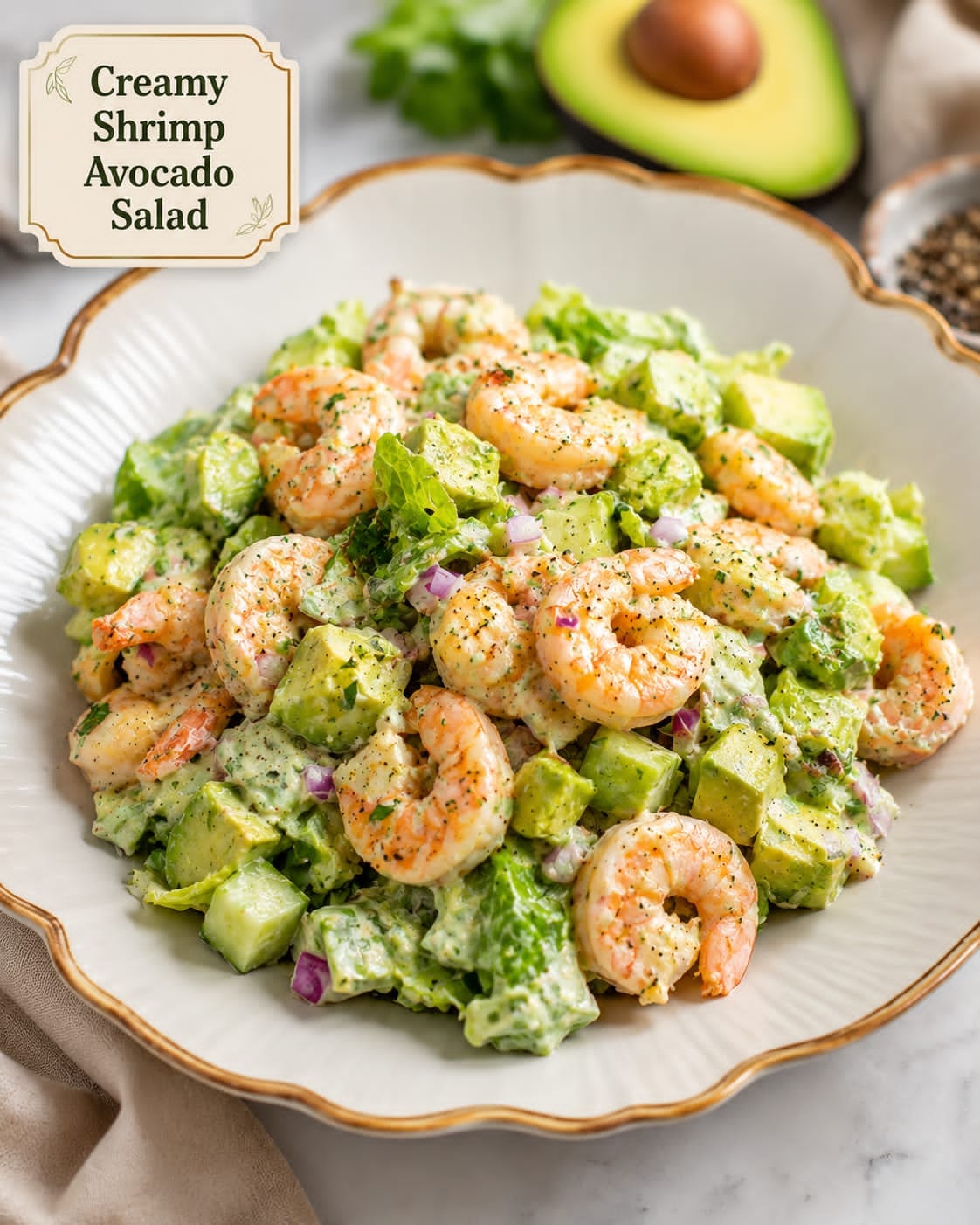 Creamy Shrimp Avocado Salad