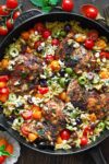 Mediterranean Chicken Orzo Bake