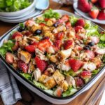 Mediterranean simple mix veggies and fruits salad
