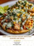 Street Corn Chicken Tostada Melts with Cilantro Lime Cream
