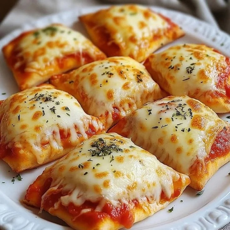 12 Homemade Cheesy Pizza Pockets