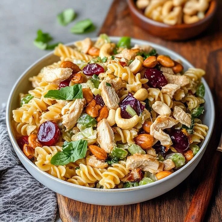 17 Cashew Chicken Pasta Salad