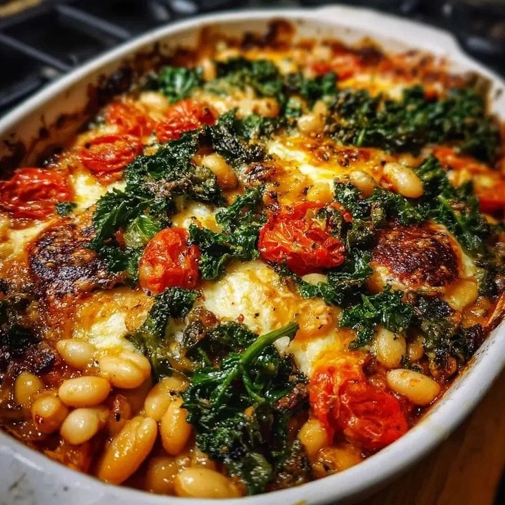 4 Italian white bean and kale bake