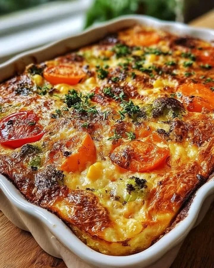 5Mediterranean cottage cheese veggies bake