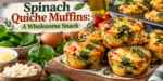 Spinach Quiche Muffins with spinach eggs cheese and fresh herbs