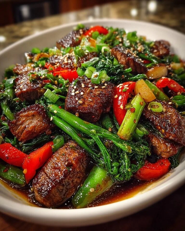 Caramelized Honey Ginger Sirloin Stir Fry with Vibrant Greens