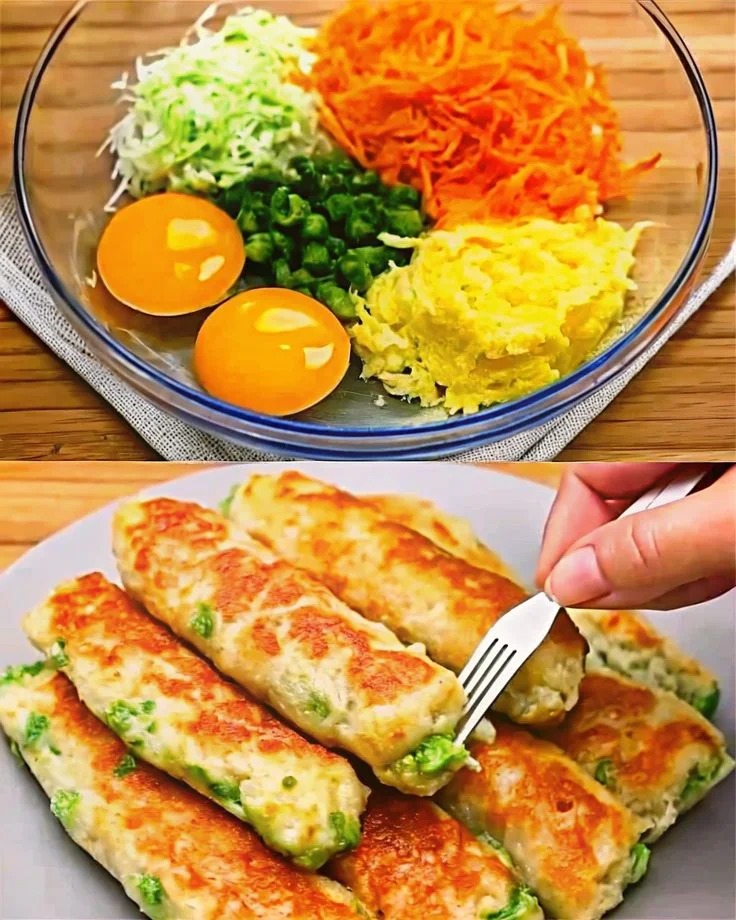 Cheesy Baked Vegetable Rolls
