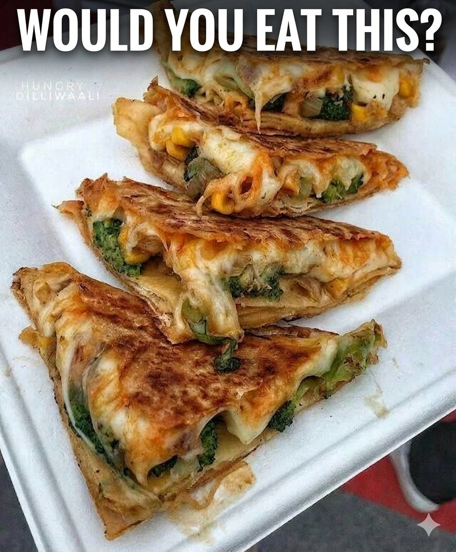 Cheesy Broccoli Chicken Quesadillas