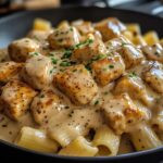 Creamy Garlic Butter Chicken Rigatoni