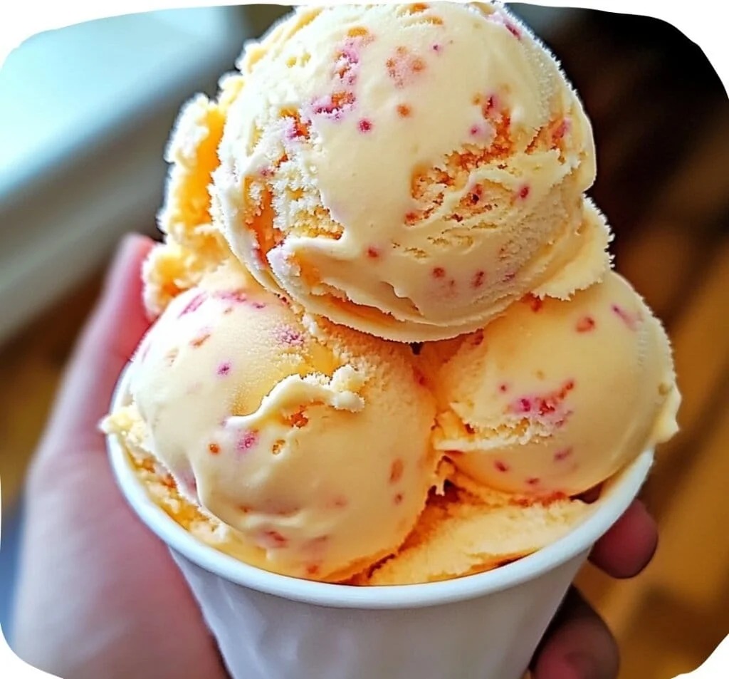 Homemade Peach Ice Cream