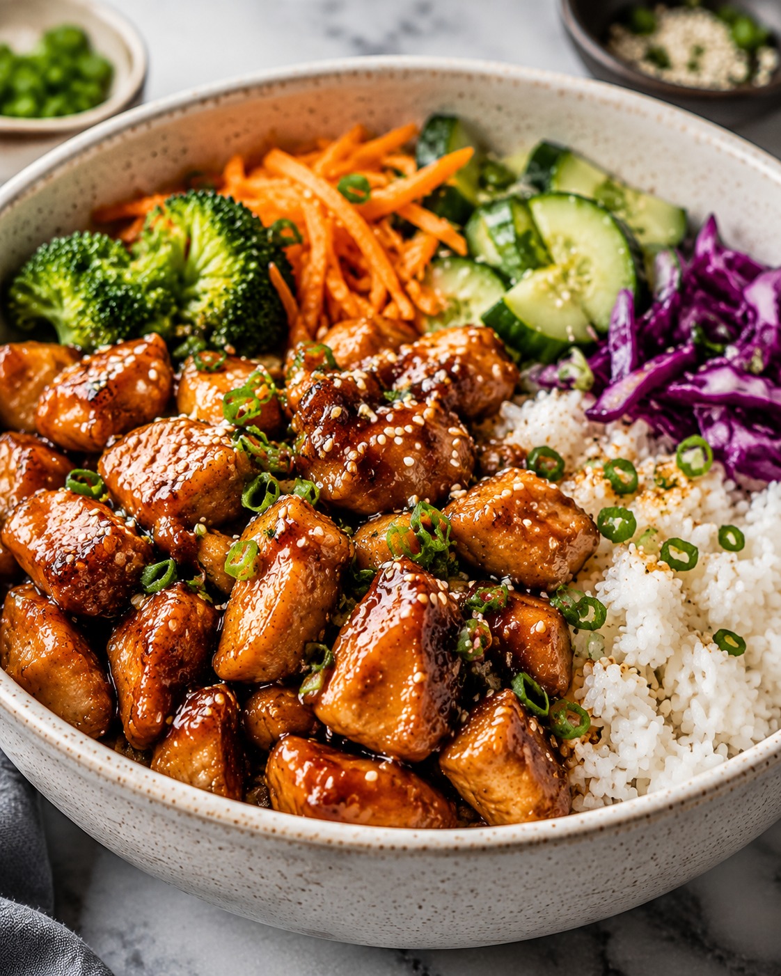 Honey Garlic Chicken Bowl