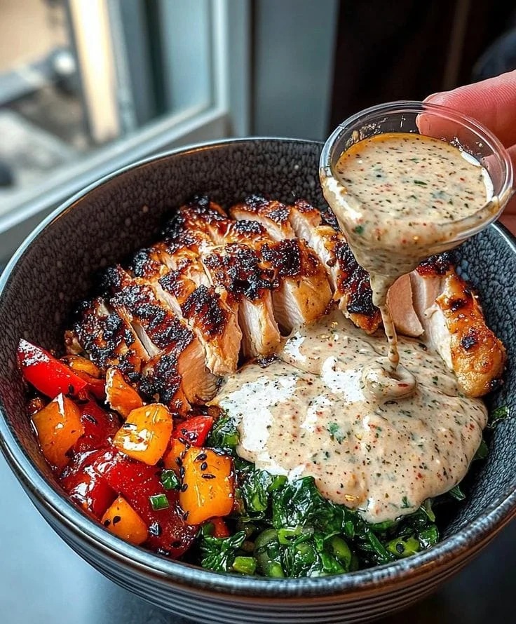 Honey Mustard Glazed Chicken with Roasted Vegetables