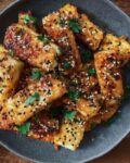Hot Honey Sesame Crusted Halloumi