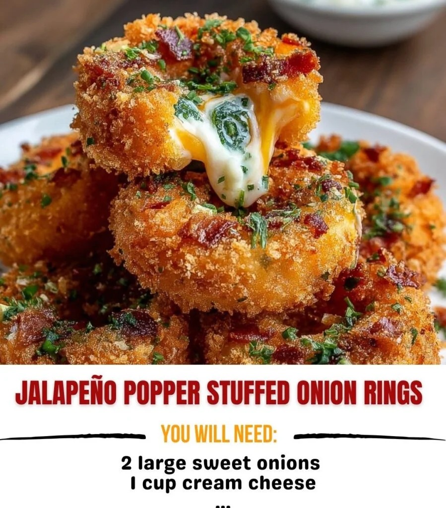 Jalapeno Popper Stuffed Onion Rings