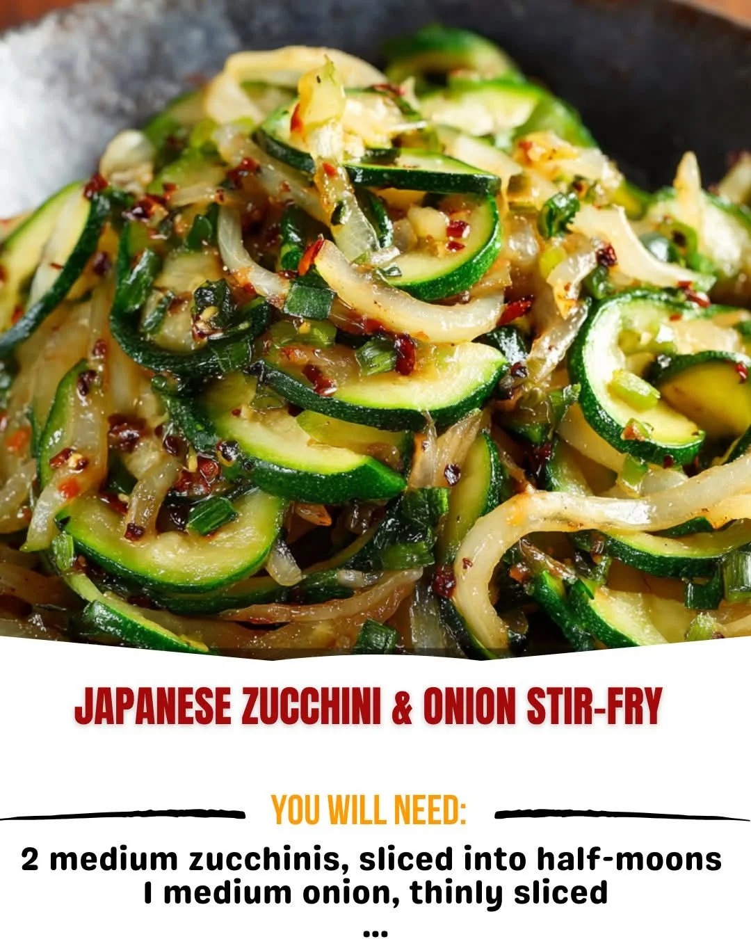 Japanese Zucchini Onion Stir Fry
