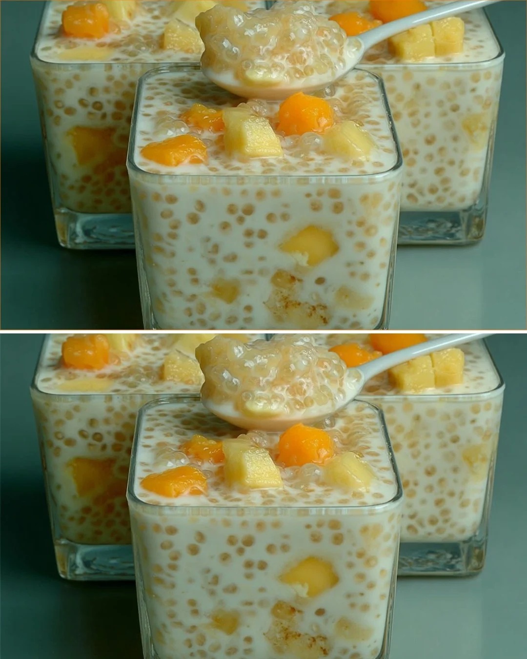 Mango and Banana Sago Dessert
