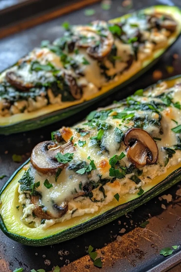 Mediterranean 5 min easy stuffed zucchini boats