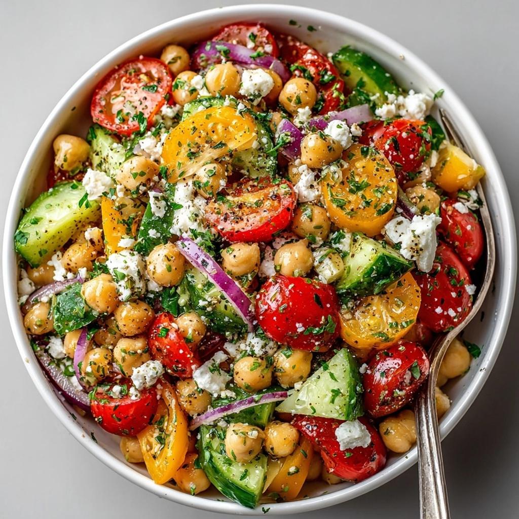 Mediterranean Chickpea Salad Bowl