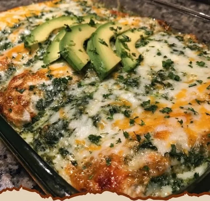 Mediterranean Green Goddess Cottage Cheese Spinach Enchiladas