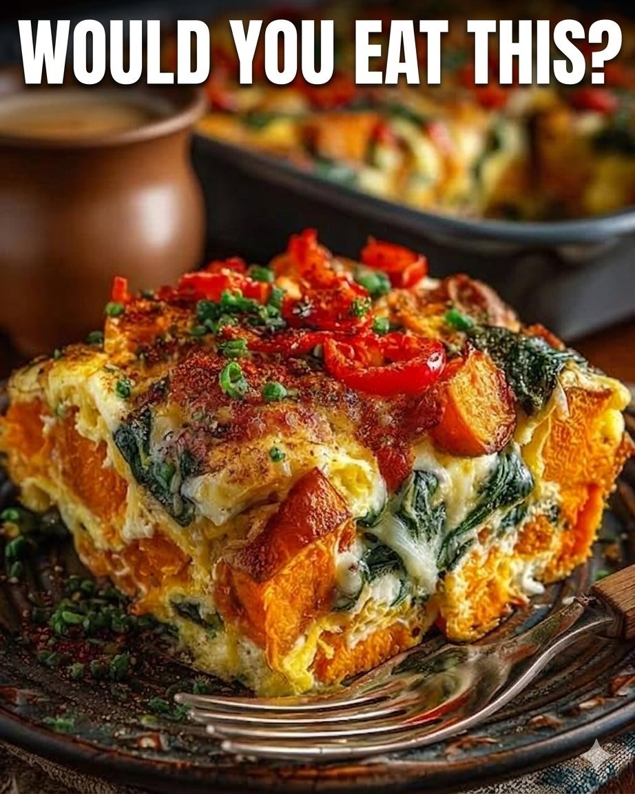 Mediterranean Protein Packed Sweet Potato Egg Casserole