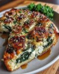 Mediterranean Spinach Feta Roasted Garlic Bake