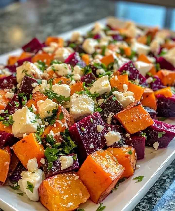 Roasted Pumpkin and Beetroot Salad