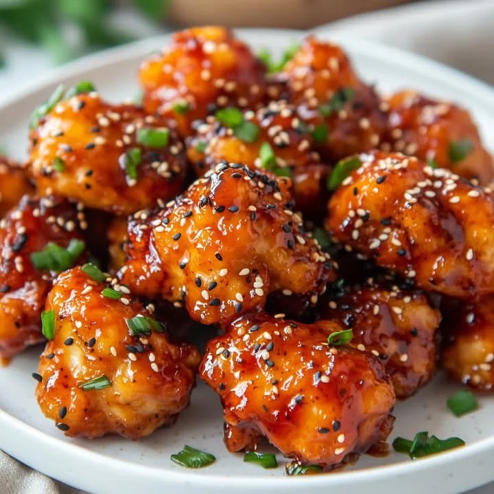 Spicy Honey Garlic Chicken Bites