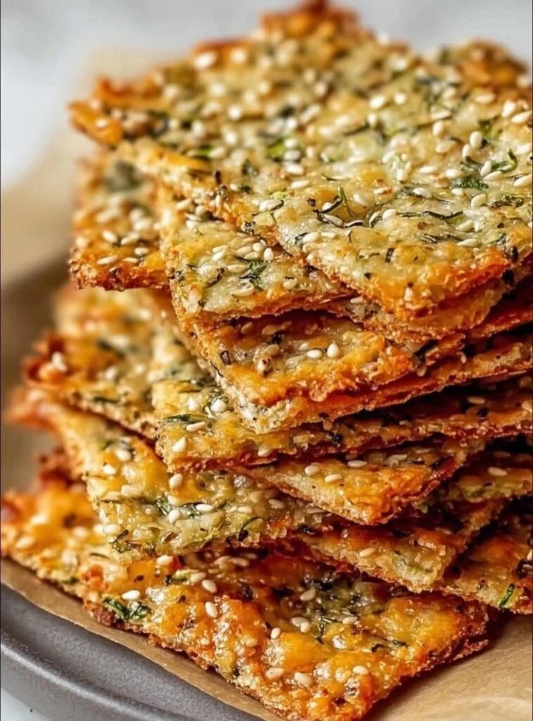 Zero Oil Baked Chickpea Crackers — Crispy Healthy Protein Packed
